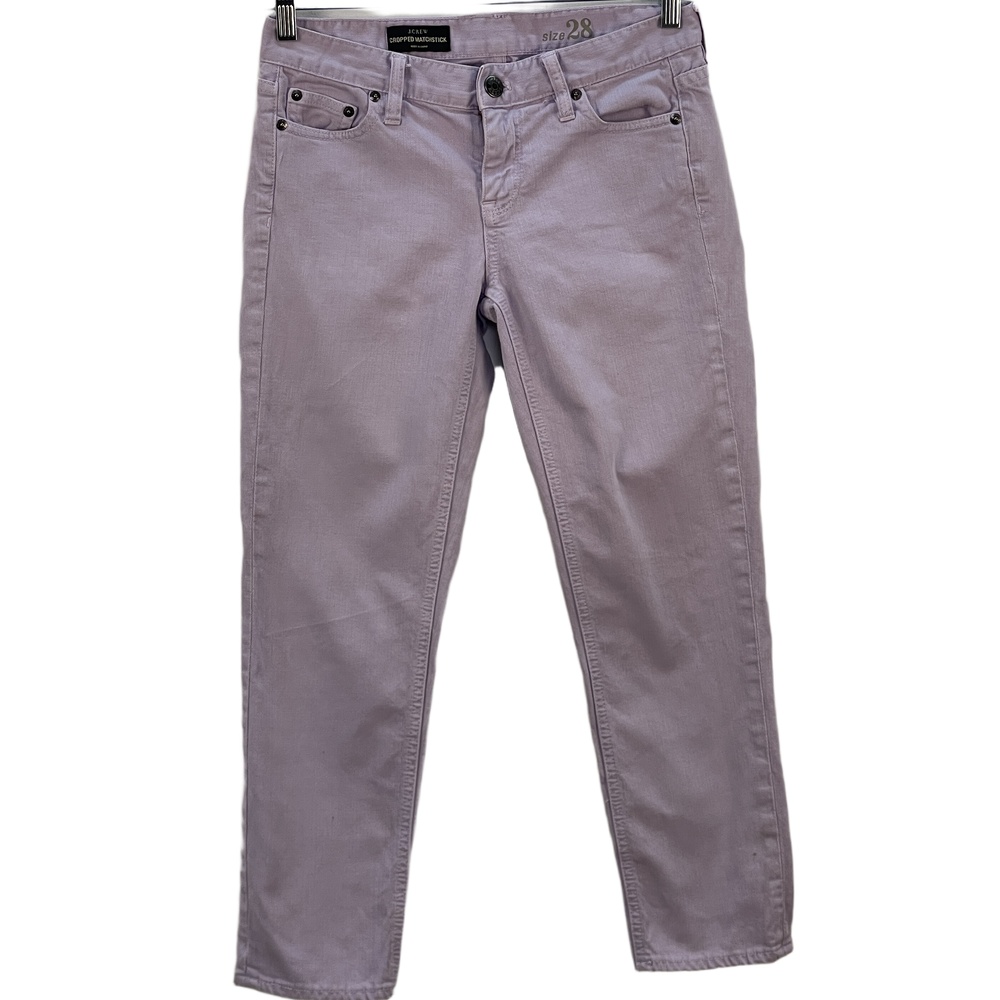 J.Crew Cropped Matchstick Lavender Purple Pants Size 28